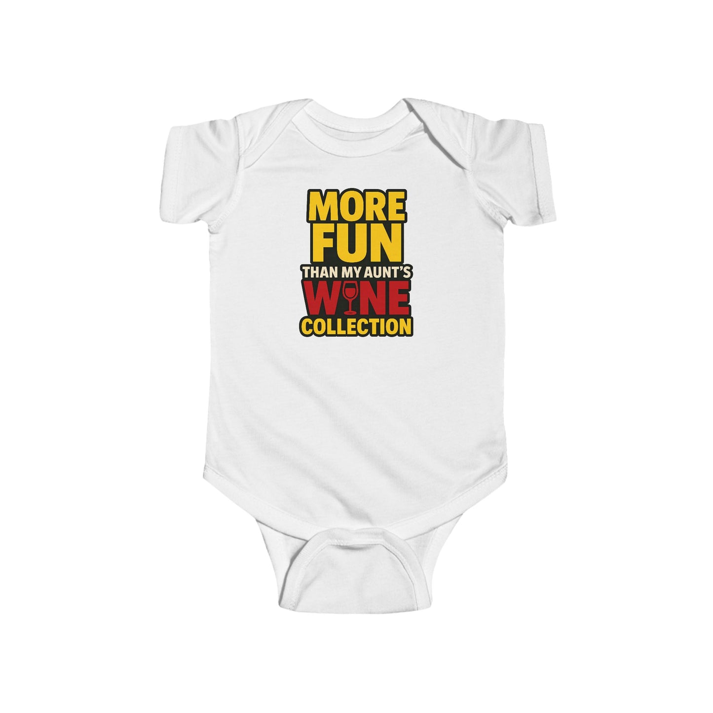 More Fun than my Aunt's Wine Collection - Baby Bodysuit - in Yellow