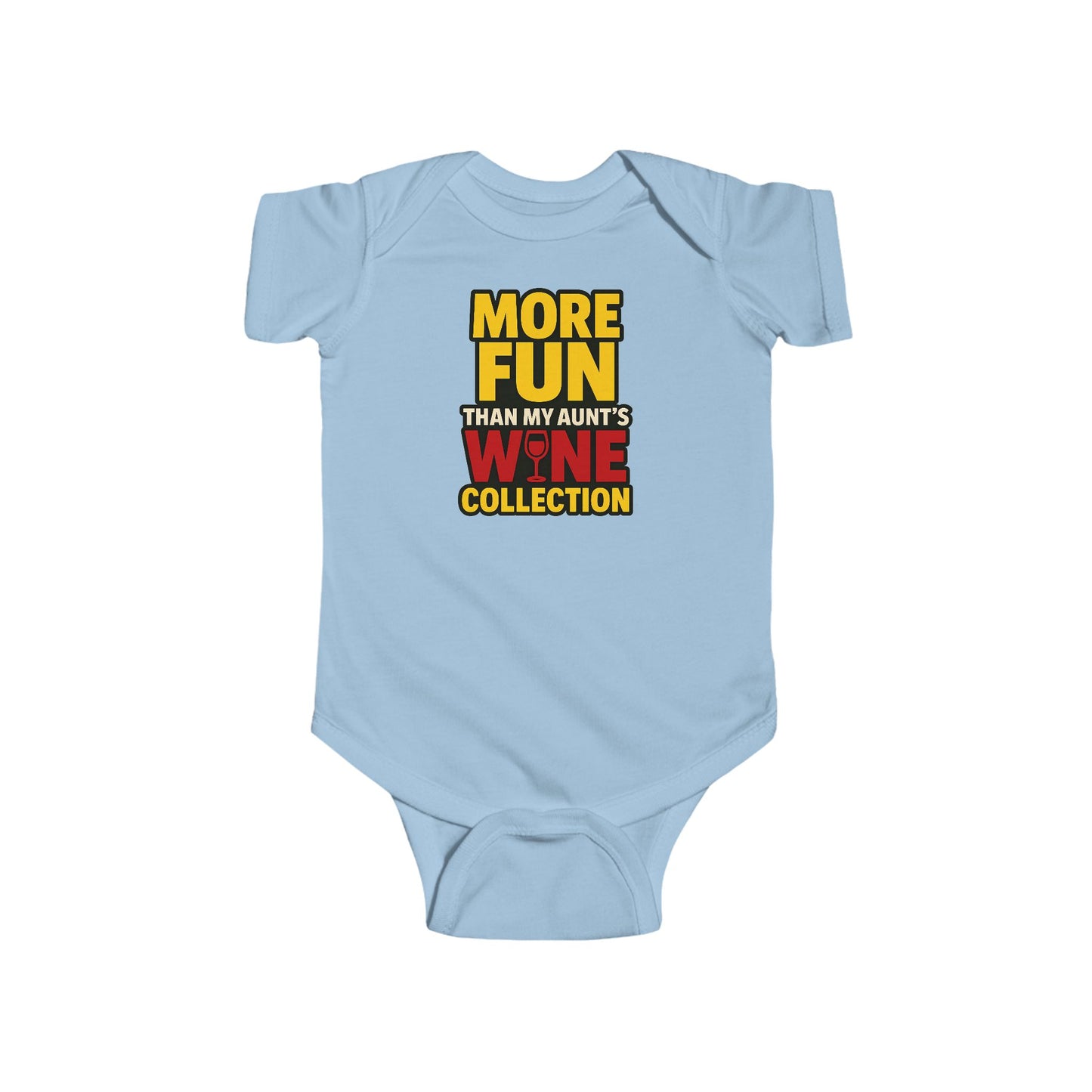 More Fun than my Aunt's Wine Collection - Baby Bodysuit - in Yellow