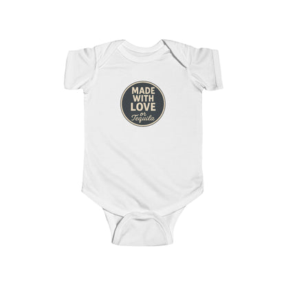 Made With Love, or Tequila - Baby Bodysuit - Graphite Stamp