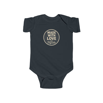 Made With Love, or Tequila - Baby Bodysuit - Graphite Stamp