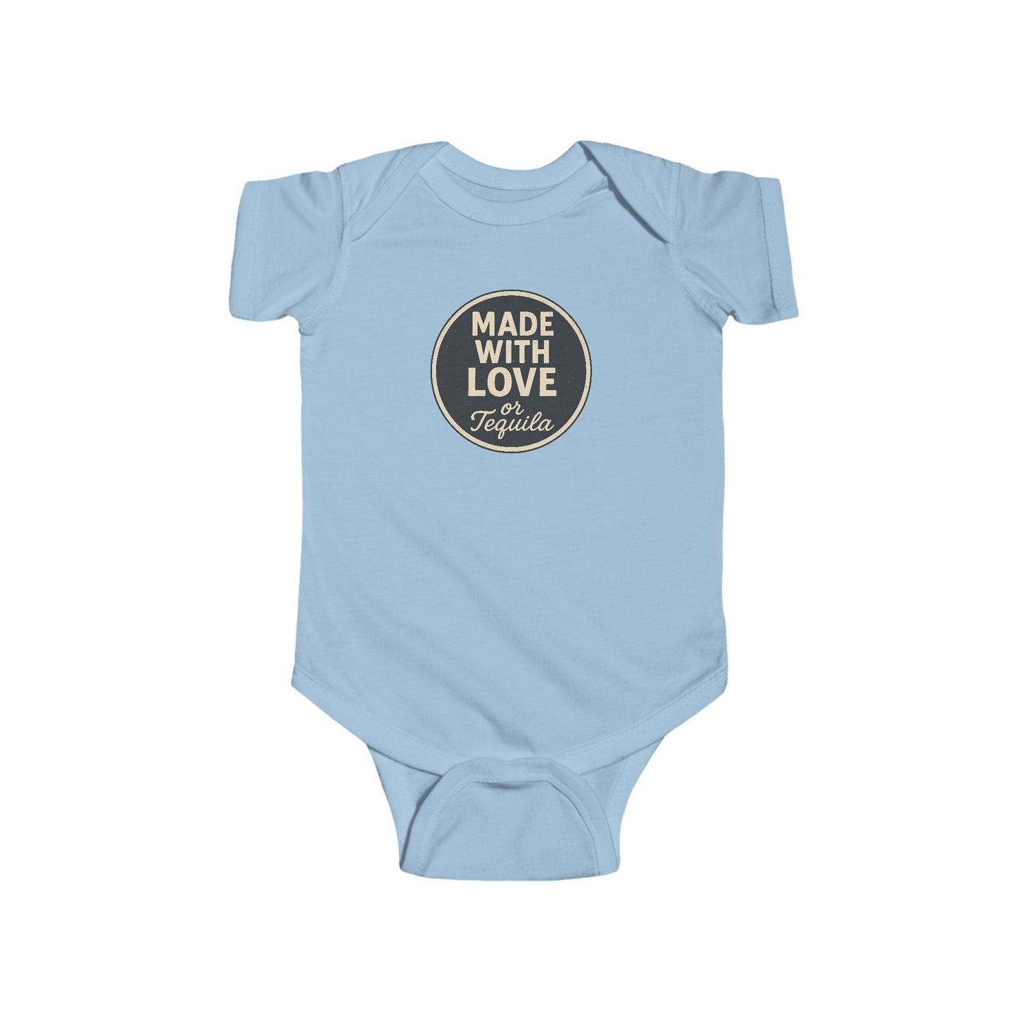 Made With Love, or Tequila - Baby Bodysuit - Graphite Stamp