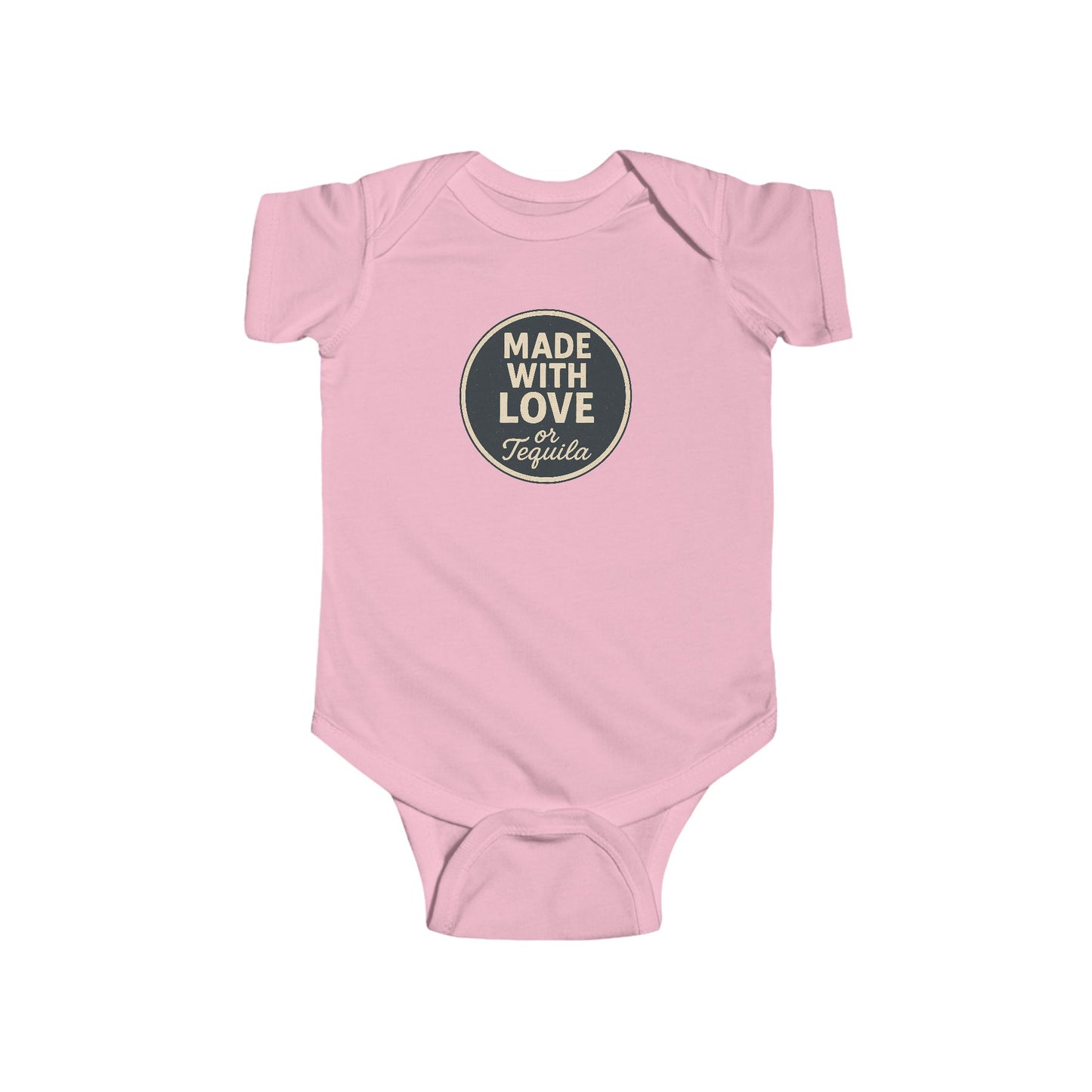 Made With Love, or Tequila - Baby Bodysuit - Graphite Stamp