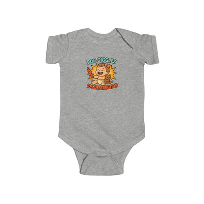 90% Giggles, 10% Destruction - Baby Bodysuit - Artist Charlotte