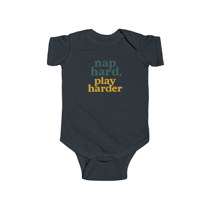 Nap Hard, Play Harder - Baby Bodysuit - Meadow