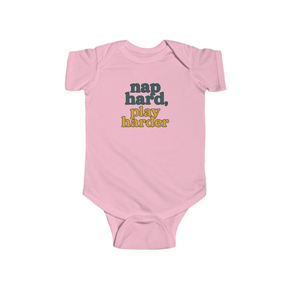 Nap Hard, Play Harder - Baby Bodysuit - Meadow