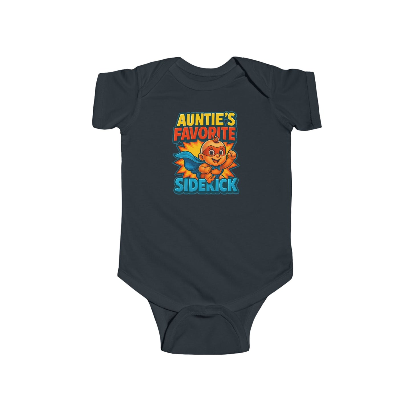 Auntie's Favorite Sidekick - Baby Bodysuit - Hero Austin