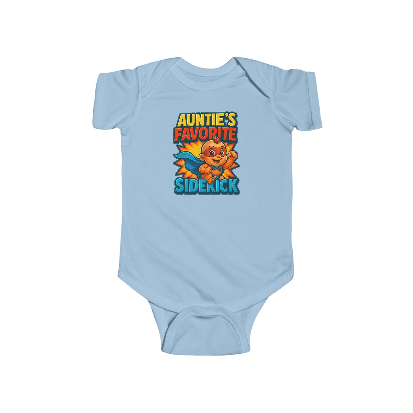 Auntie's Favorite Sidekick - Baby Bodysuit - Hero Austin