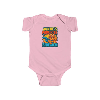 Auntie's Favorite Sidekick - Baby Bodysuit - Hero Austin