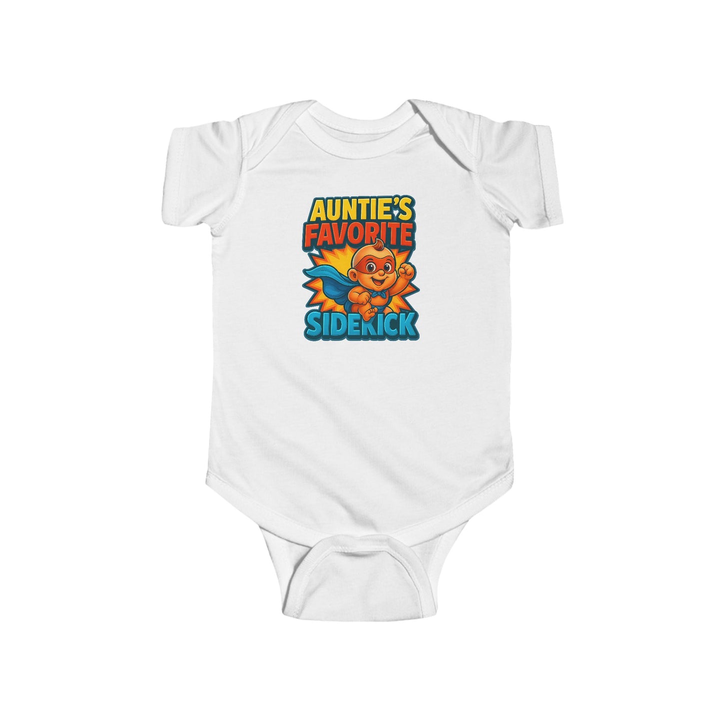 Auntie's Favorite Sidekick - Baby Bodysuit - Hero Austin