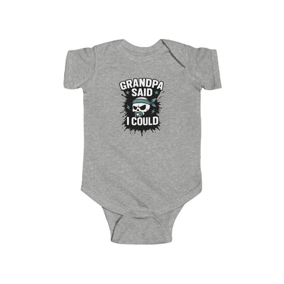 Grandpa Said I Could - Baby Bodysuit - Graffiti Skull