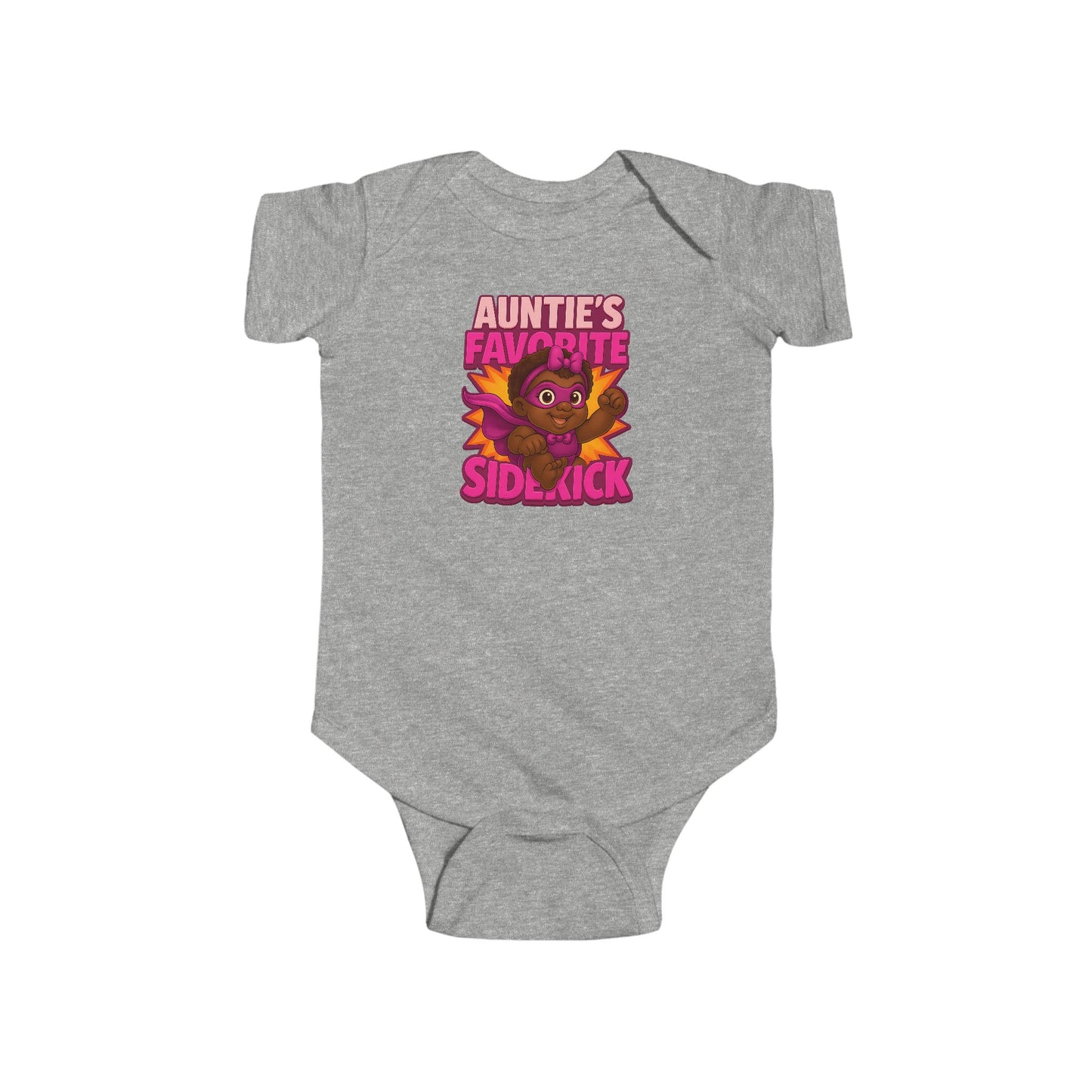 Auntie's Favorite Sidekick - Baby Bodysuit - Hero Eva