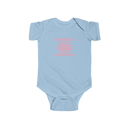 9 Months on the Inside, Out on Good Behavior - Baby Bodysuit - Bold in Pink