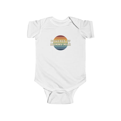 Powered by Mommy Milk - Baby Bodysuit - on Boston Sunset