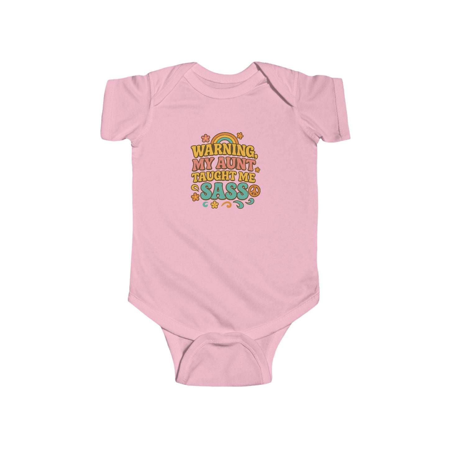 Warning, My Aunt Taught Me Sass - Baby Bodysuit - Groovy Sass