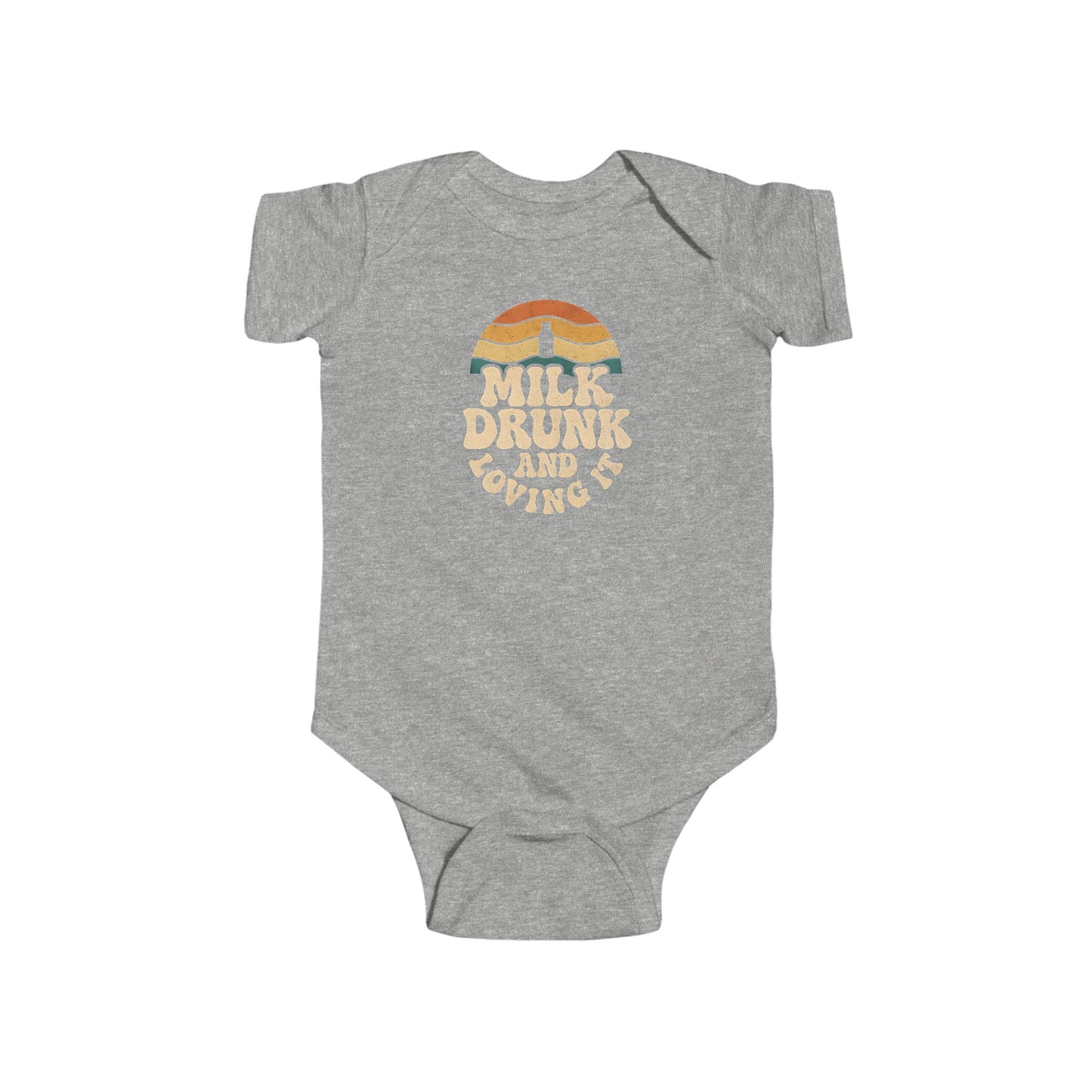 Milk Drunk and Loving It - Baby Bodysuit - Vintage Sunset