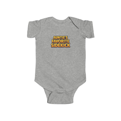Auntie's Favorite Sidekick - Baby Bodysuit - Bold in Golden