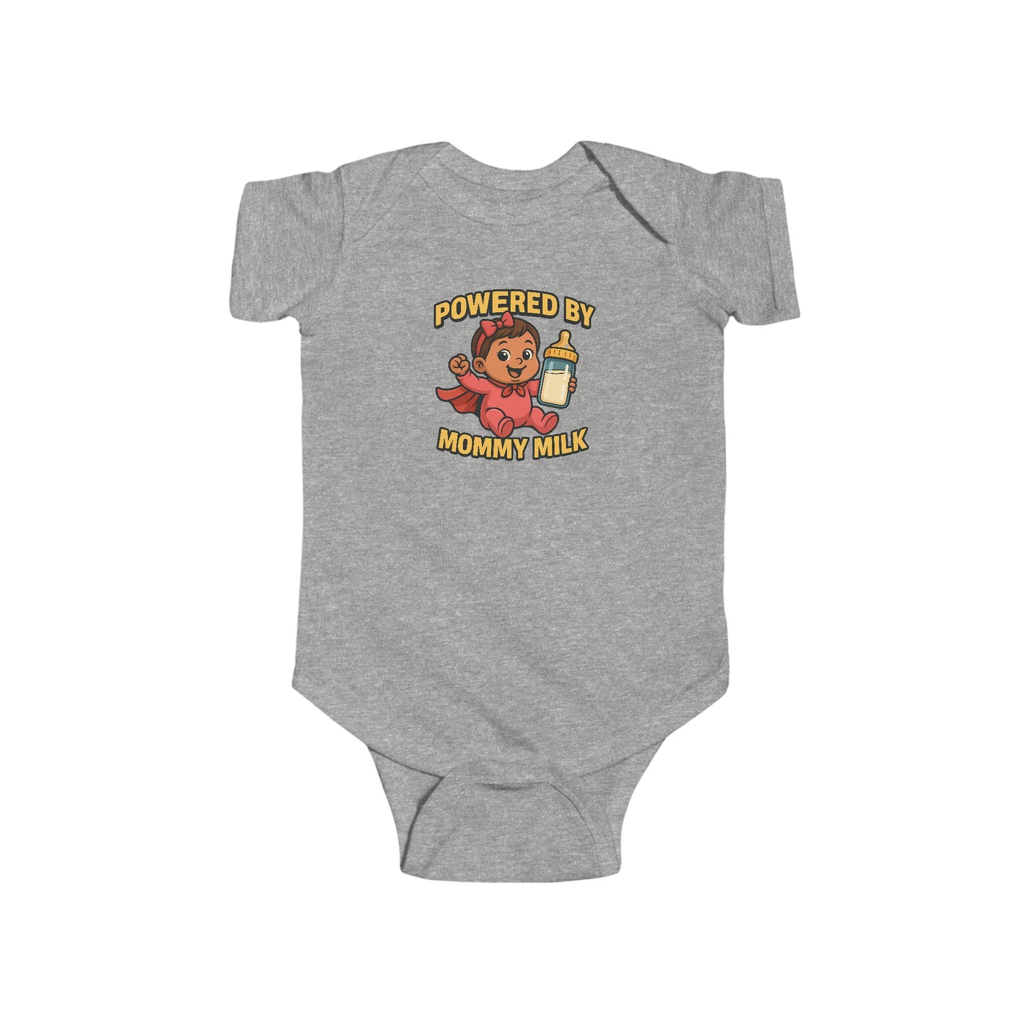 Powered by Mommy Milk - Baby Bodysuit - Hero Lily