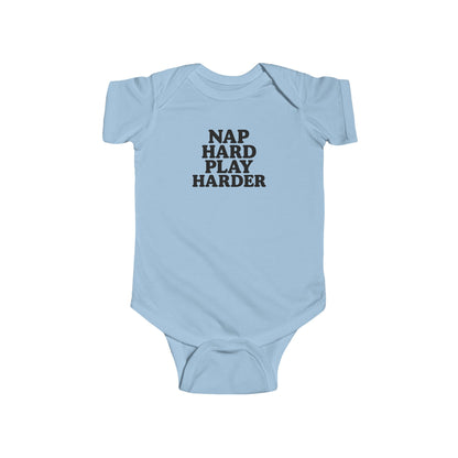Nap Hard, Play Harder - Baby Bodysuit - Serious Play