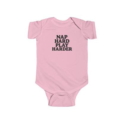 Nap Hard, Play Harder - Baby Bodysuit - Serious Play