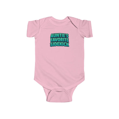 Auntie's Favorite Sidekick - Baby Bodysuit - Bold in Emerald