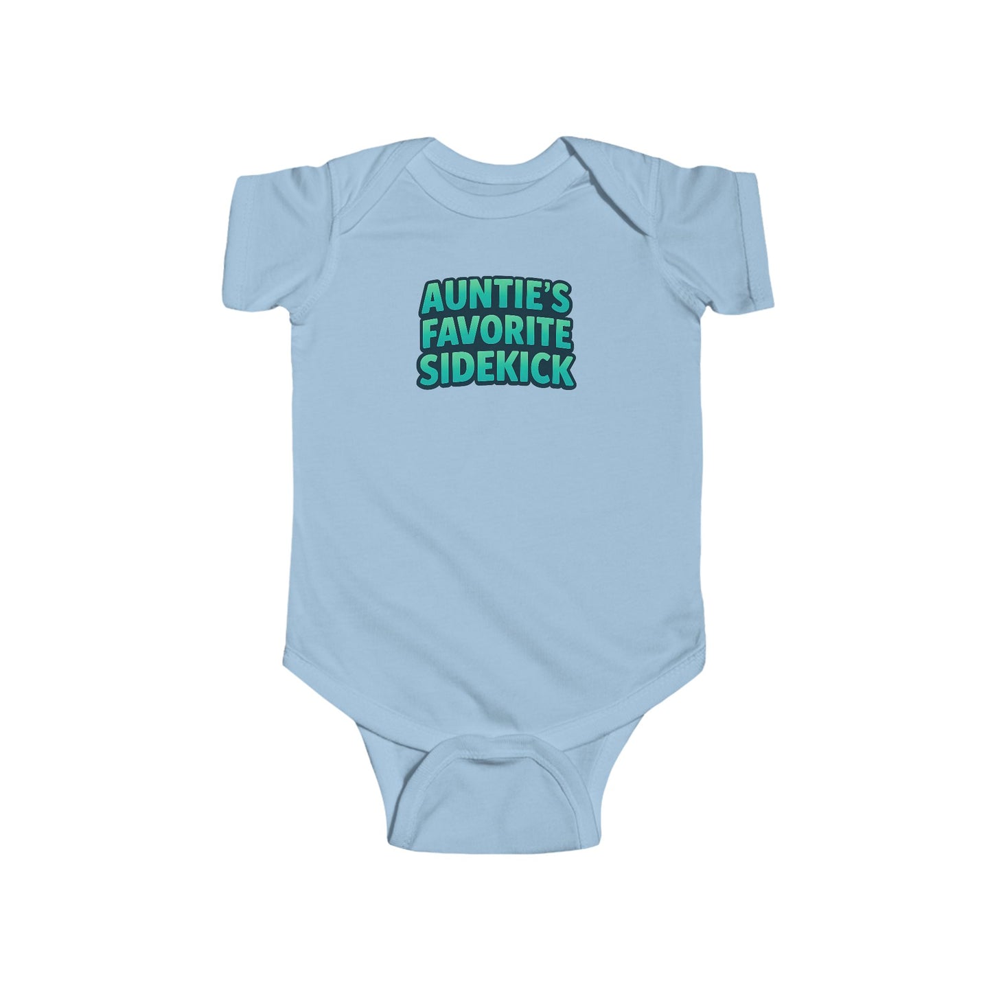 Auntie's Favorite Sidekick - Baby Bodysuit - Bold in Emerald