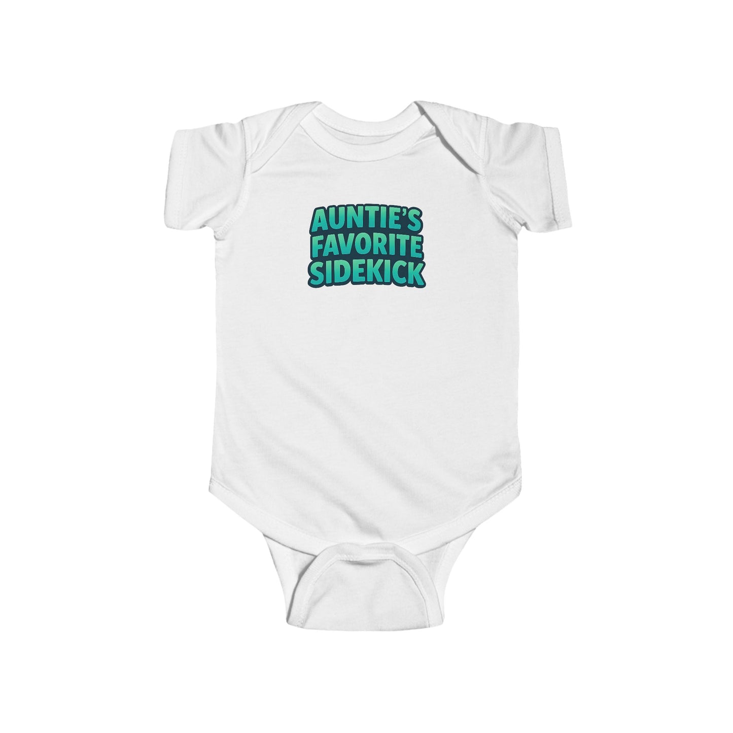Auntie's Favorite Sidekick - Baby Bodysuit - Bold in Emerald