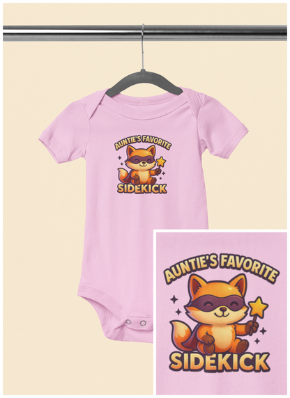 Auntie's Favorite Sidekick - Baby Bodysuit - Super Fox