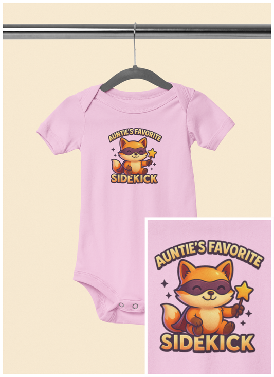 Auntie's Favorite Sidekick - Baby Bodysuit - Super Fox