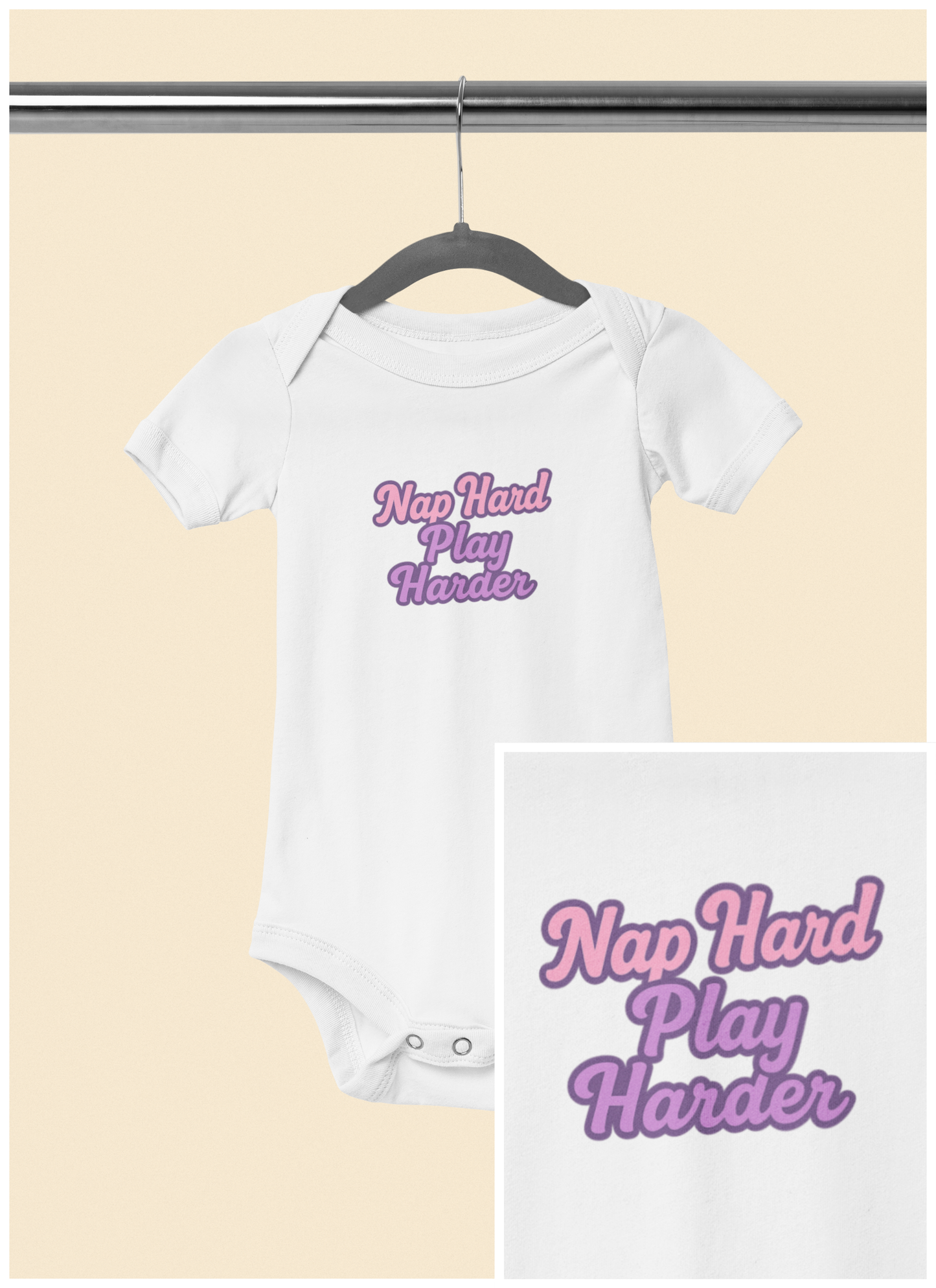 Nap Hard, Play Harder - Baby Bodysuit - Venice Beach