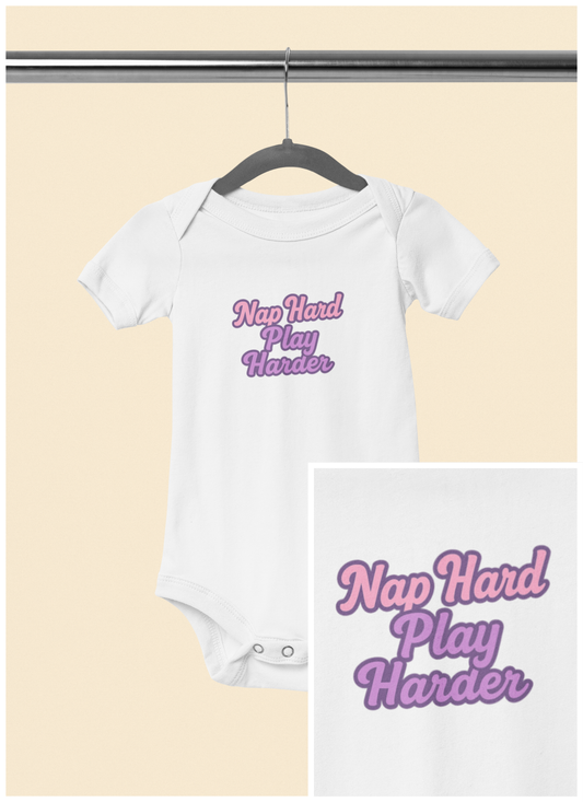 Nap Hard, Play Harder - Baby Bodysuit - Venice Beach