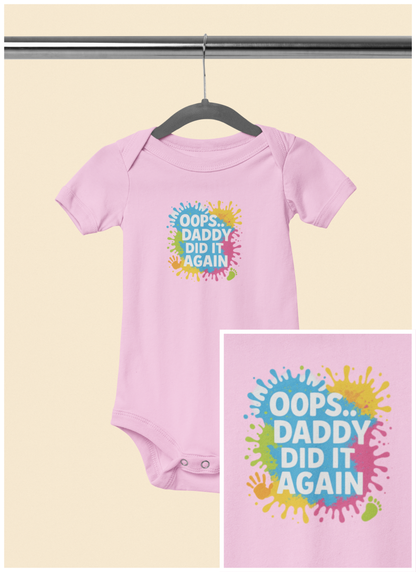 Oops Daddy Did it Again - Baby Bodysuit - Graffiti Style