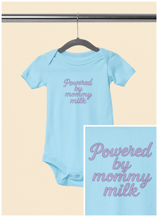 Powered by Mommy Milk - Baby Bodysuit - in Elegant Lavender