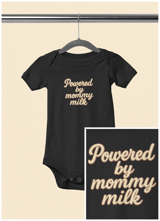 Powered by Mommy Milk - Baby Bodysuit - in Elegant Vanilla