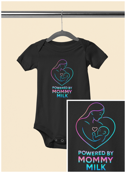Powered by Mommy Milk - Baby Bodysuit - Love in Glow
