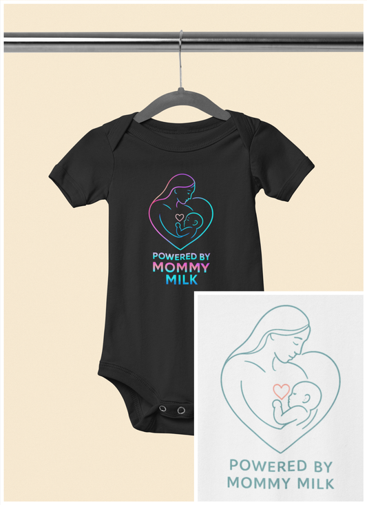 Powered by Mommy Milk - Baby Bodysuit - Love in Glow