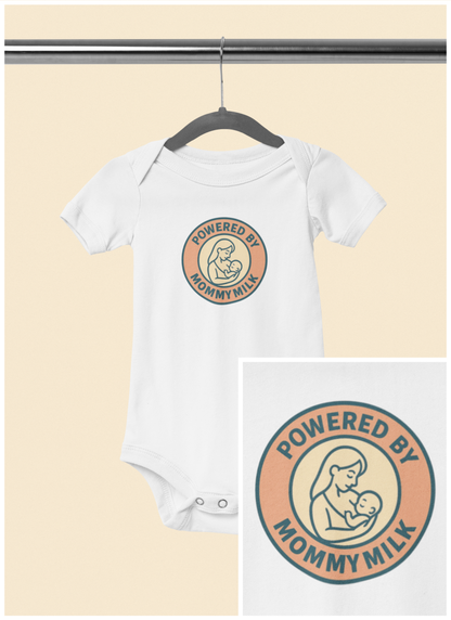 Powered by Mommy Milk - Baby Bodysuit - Love Stamp