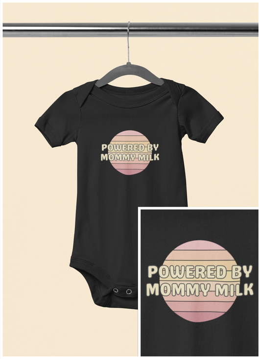 Powered by Mommy Milk - Baby Bodysuit - on Savannah Sunset