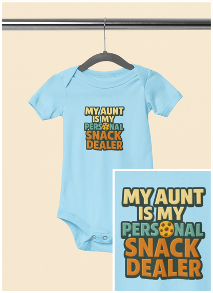 My Aunt is My Personal Snack Dealer - Baby Bodysuit - Bold Cookie