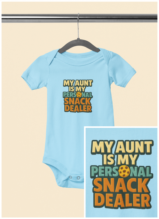 My Aunt is My Personal Snack Dealer - Baby Bodysuit - Bold Cookie