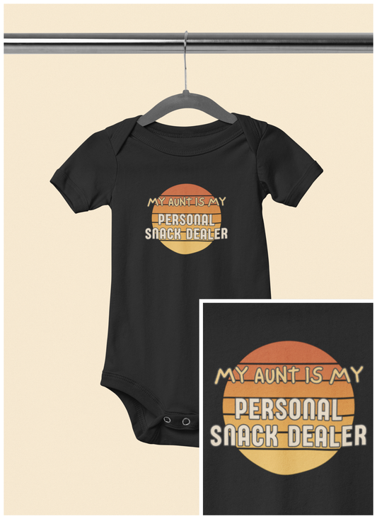 My Aunt is My Personal Snack Dealer - Baby Bodysuit - on Key West Sunset