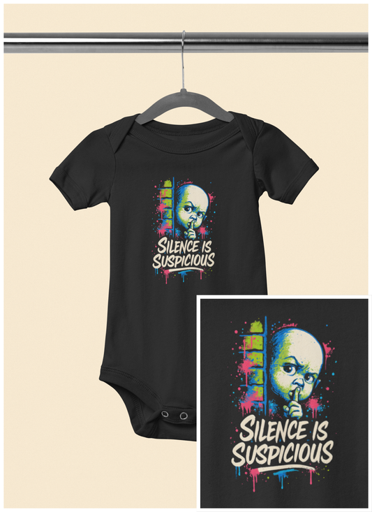 Silence is Suspicious - Baby Bodysuit - Hush