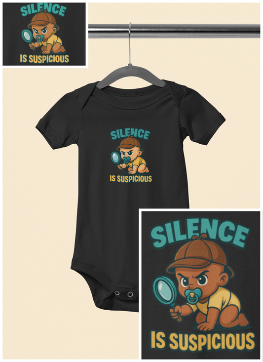Silence is Suspicious - Baby Bodysuit - Detective Jack