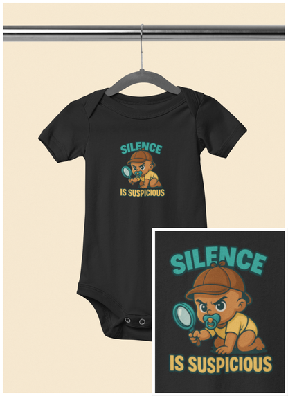 Silence is Suspicious - Baby Bodysuit - Detective Austin