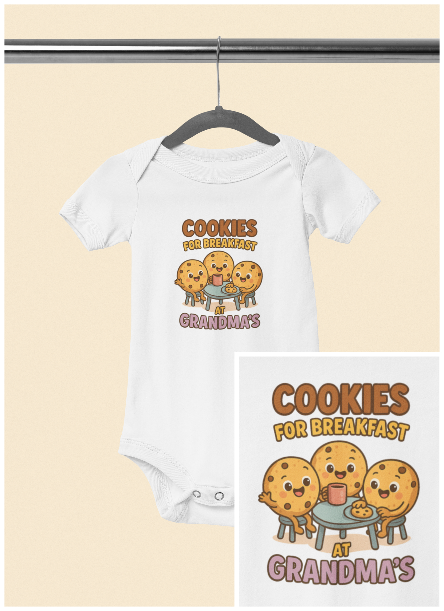 Cookies for Breakfast at Grandma's - Baby Bodysuit - Cookie Party