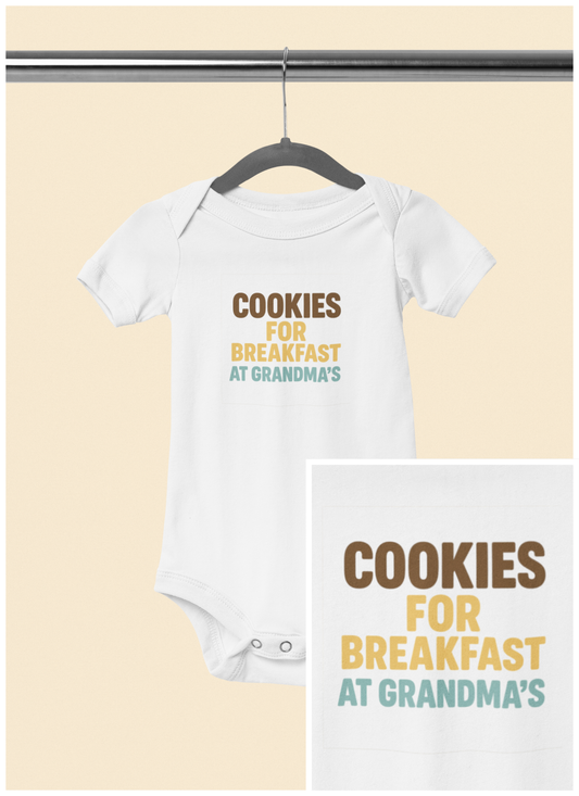 Cookies for Breakfast at Grandma's - Baby Bodysuit - Blocky