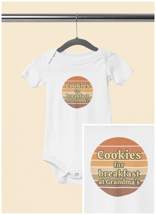 Cookies for Breakfast at Grandma's - Baby Bodysuit - on Tucson Sunset