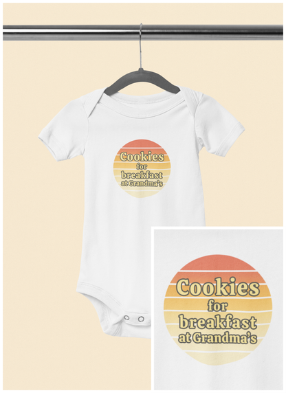 Cookies for Breakfast at Grandma's - Baby Bodysuit - on Santa Fe Sunset