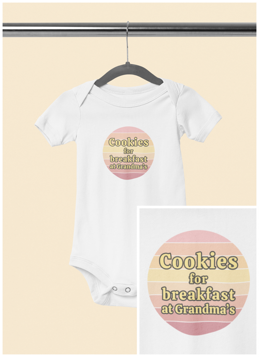 Cookies for Breakfast at Grandma's - Baby Bodysuit - on Savannah Sunset