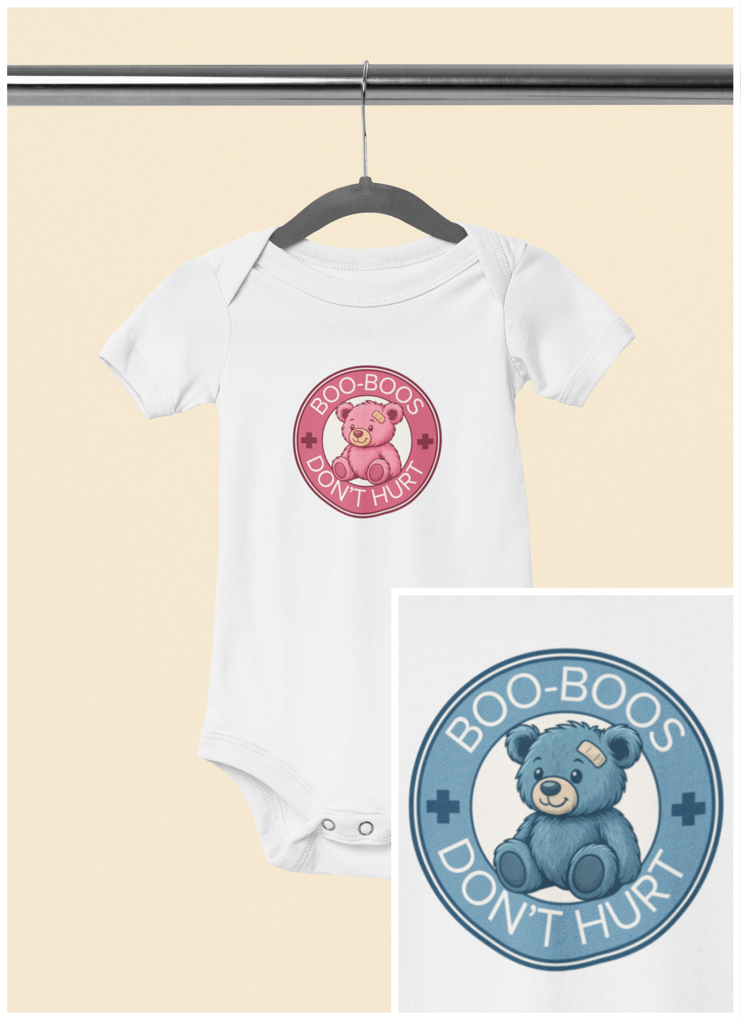 Boo-Boos Don't Hurt - Baby Bodysuit - Rosie Bear