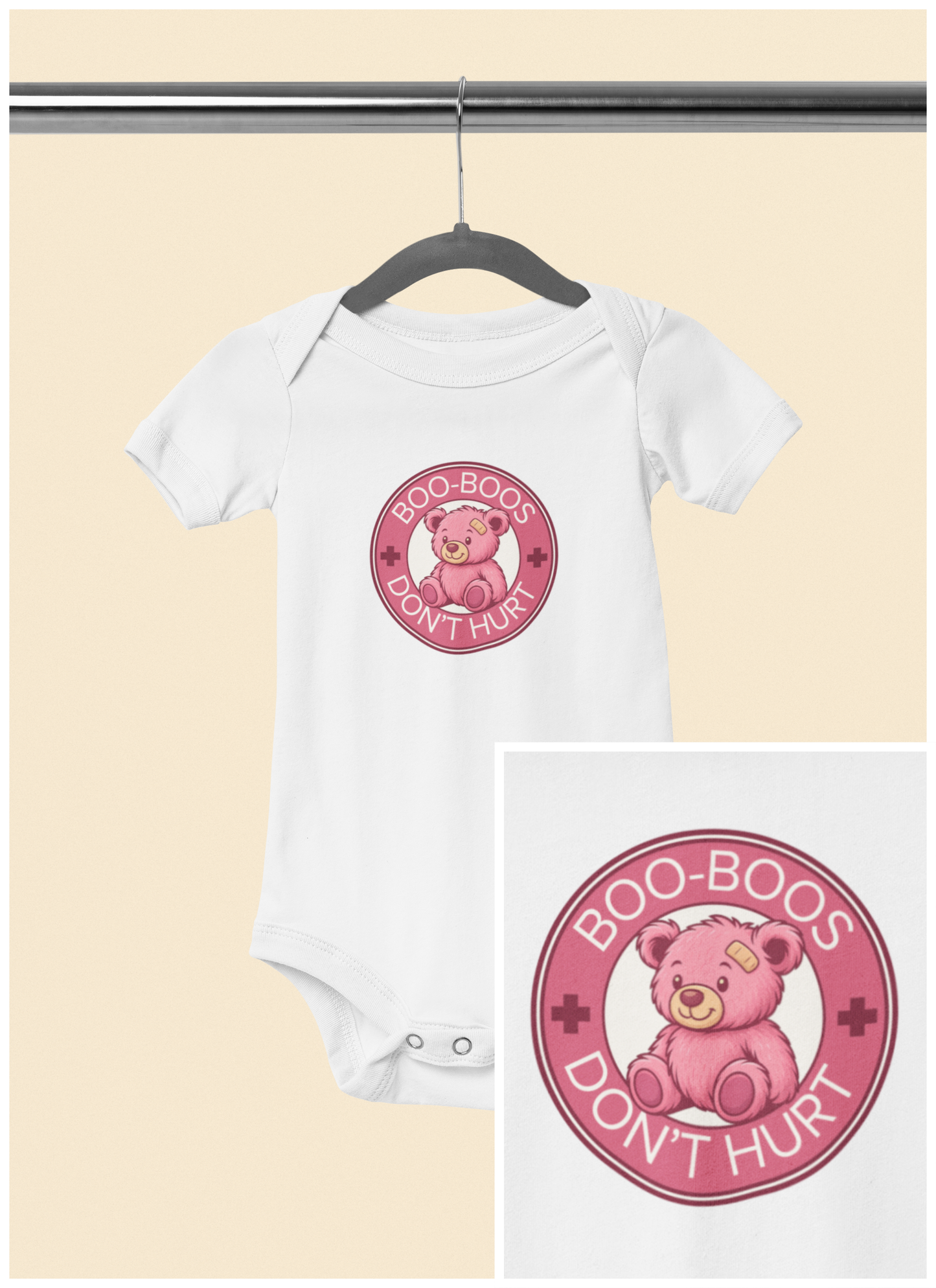 Boo-Boos Don't Hurt - Baby Bodysuit - Rosie Bear